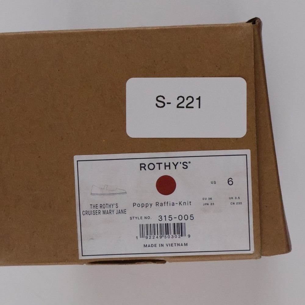 Rothy's Cruiser Mary Jane Poppy Raffia-Knit Red Solid 6 MSRP 169 NEW - Picture 8 of 8